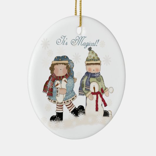 Magische Winter Vakantie Keepsake Ornament (Rechts)