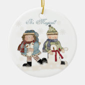 Magische Winter Vakantie Keepsake Ornament (Voorkant)