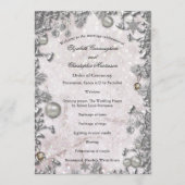 Magische Winter Wonderland Bruiloft Programmakaart (Voorkant)