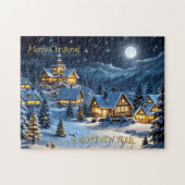Magische Winter Wonderland Kerstpuzzel Legpuzzel (Horizontaal)