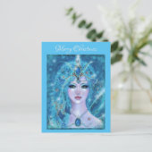 Magische winterfee van Renee Lavoie Feestdagenkaart (Staand voorkant)