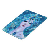 Magische winterfee van Renee Lavoie Magneet (Linkerzijde)