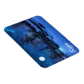 Magische winternacht met sterren in Riga Magneet (Rechterzijde)