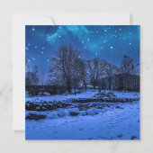 Magische winternacht met sterrenhemel en volle maa (Achterkant)