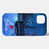 Magische winternacht met sterrenhemel en volle maa Case-Mate iPhone case (Achterkant (horizontaal))