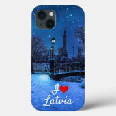 Magische winternacht met sterrenhemel en volle maa Case-Mate iPhone case (Achterkant)