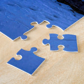 Magische winternacht met sterrenhemel en volle maa legpuzzel (Zijkant)