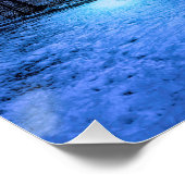 Magische winternacht met sterrenhemel en volle maa perfect poster (Hoek)