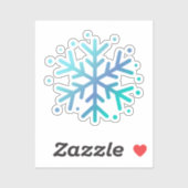 Magische wintersneeuwvlok sticker (Vel)