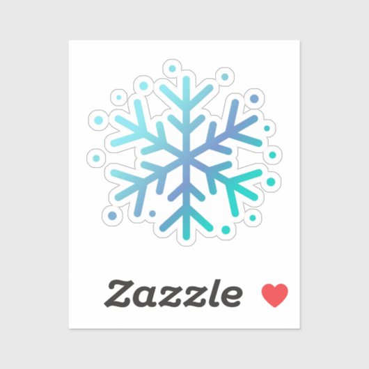 Magische wintersneeuwvlok sticker (Vel)