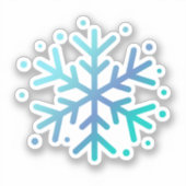 Magische wintersneeuwvlok sticker (Voorkant)