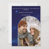 Magische winterwensen Hemelse Maan Kerstmis Feestdagenkaart (Achterkant)