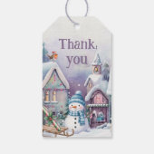 Magische Winterwereld  Cadeaulabel (Achterkant)