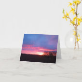 Magische winterzonsopgang kaart (Gele Bloem)