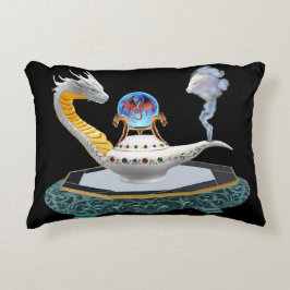 Magische Witte Keramische Drakenlamp Accent Kussen