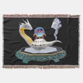 Magische Witte Keramische Drakenlamp Deken