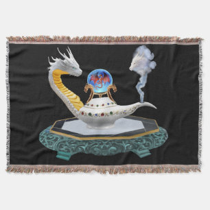Magische Witte Keramische Drakenlamp Deken