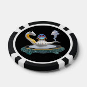 Magische Witte Keramische Drakenlamp Poker Chips (Enkel)