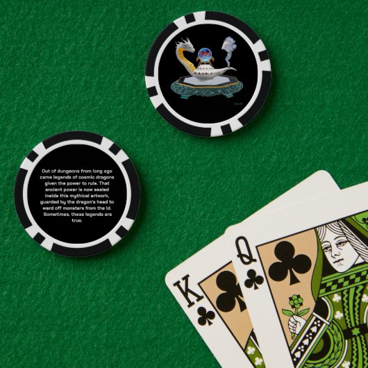 Magische Witte Keramische Drakenlamp Poker Chips (Pokertafel (Dubbel))