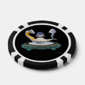 Magische Witte Keramische Drakenlamp Poker Chips (Enkel)