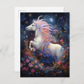 Magische Witte Paard Fantasie Kunst Briefkaart (Voorkant / Achterkant)