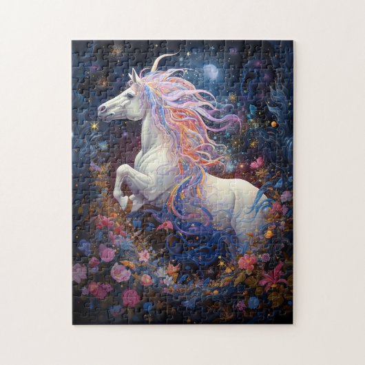Magische Witte Paard Fantasie Kunst Legpuzzel (Verticaal)
