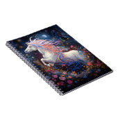 Magische Witte Paard Fantasie Kunst Notitieboek (Rechterzijde)