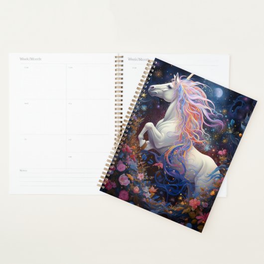 Magische Witte Paard Fantasie Kunst Planner (Display)