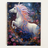 Magische Witte Paard Fantasie Kunst Planner (Voorkant)