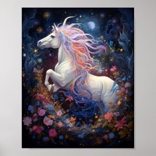 Magische Witte Paard Fantasie Kunst Poster