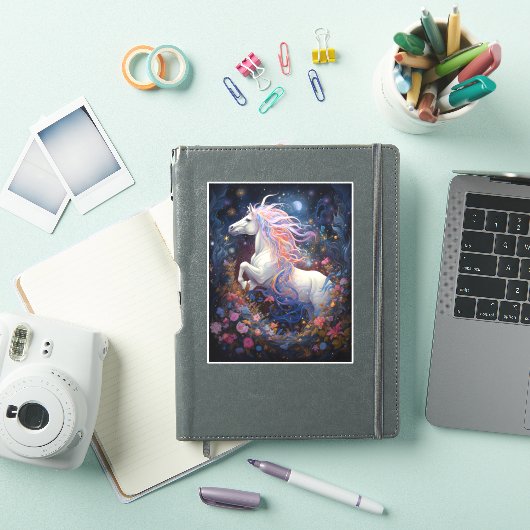 Magische Witte Paard Fantasie Kunst Sticker (iPad Cover)