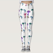 Magische Witte Paddenstoel Broek Leggings (Voorkant)