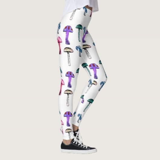 Magische Witte Paddenstoel Broek Leggings (Rechts)