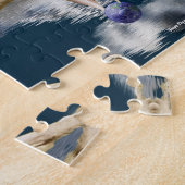 Magische Witte Raven & Planeten Fantasy Art Puzzel Legpuzzel (Zijkant)