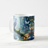 Magische witte uil koffiemok (Voorkant links)