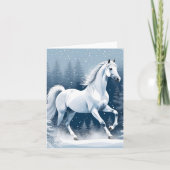 Magische Witte Winterpaard Kaart (Voorkant)