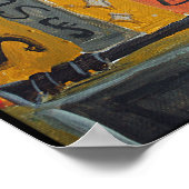 Magische wizard Folk Art Cat Epic Painting Poster (Hoek)