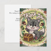 Magische wolf bedankkaart (Voorkant / Achterkant)