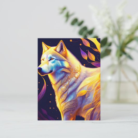 Magische Wolf, Postkruising Briefkaart (Staand voorkant)