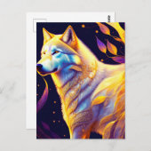 Magische Wolf, Postkruising Briefkaart (Voorkant / Achterkant)