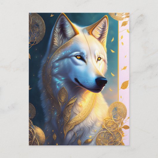 Magische Wolf, Postkruising Briefkaart (Voorkant)