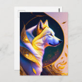 Magische Wolf, Postkruising Briefkaart (Voorkant / Achterkant)