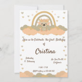 Magische Wolk Regenboog Koala Beer Feest Kaart (Voorkant)