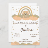 Magische Wolk Regenboog Koala Beer Feest Kaart (Voorkant / Achterkant)