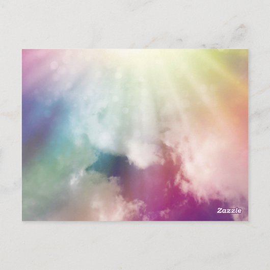 Magische wolken briefkaart (Achterkant)