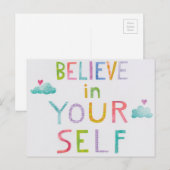 Magische wolken geloven in jezelf briefkaart (Voorkant / Achterkant)