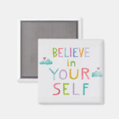 Magische wolken geloven in jezelf magneet (Voorkant / Achterkant)