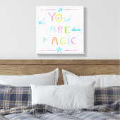 Magische wolken je bent Magisch Canvas Afdruk (Insitu (Slaapkamer))