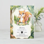 Magische Woodland Eekhoorn Verjaardag Kaart (Staand voorkant)