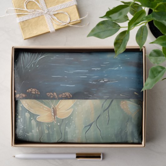 Magische Woodland Fairy met vlinders Decoupage Tissuepapier (Geschenk)